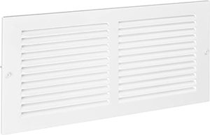 Amazon Basics 1RA1406WH White 14” W X 6” H Return Air Grille Duct Cover for Ceiling and Wall 1 Pack